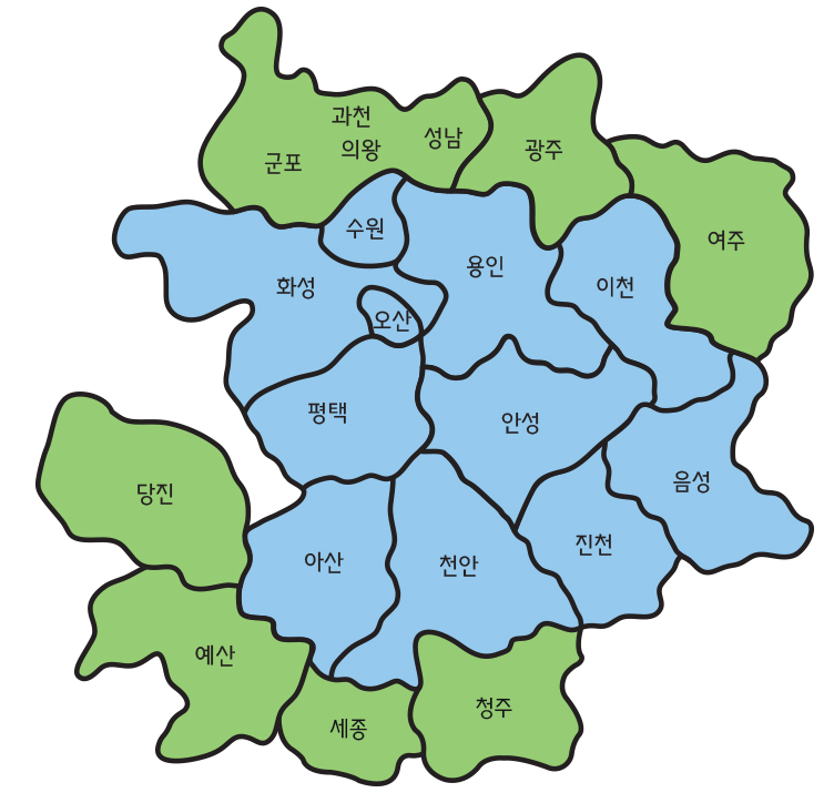 수거 지역 안내